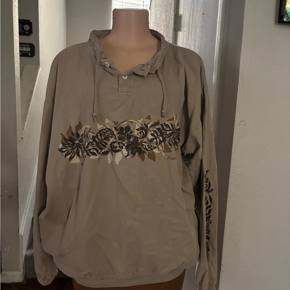 Floral Beige Pullover from Crazy Shirt Hawaii